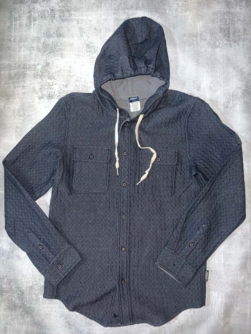 Modern Amusement Men's Long Sleeve Button-Up Shirt Jacket with Hoodie